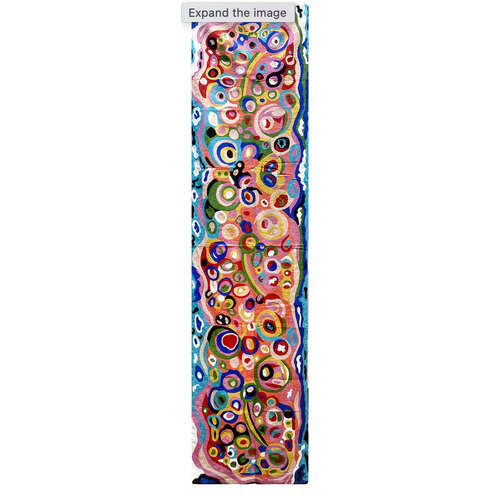 Aboriginal Art Handmade Wool Runner (Chainstitched) (76cm x 304cm) - Seven Sisters
