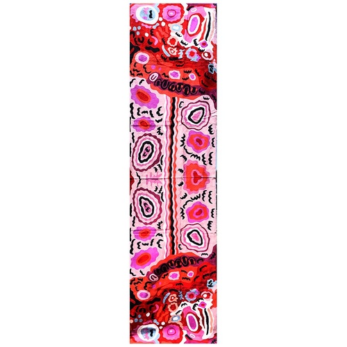 Aboriginal Art Handmade Wool Runner (Chainstitched) (76cm x 304cm) - Mala