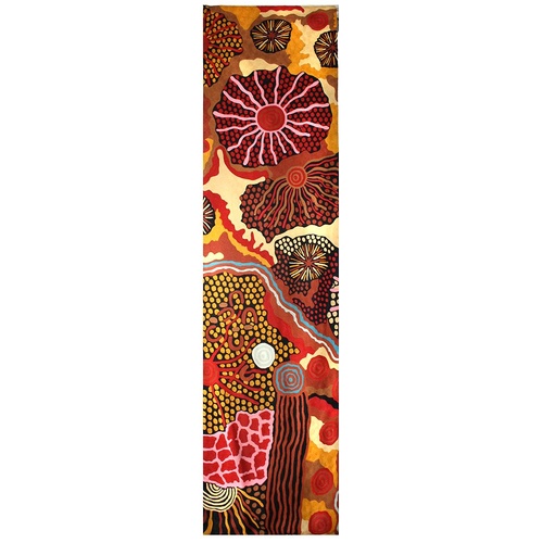 Aboriginal Art Handmade Wool Runner (Chainstitched) (76 x 304cm) - My Country