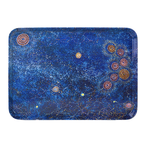 Warlukurlangu Aboriginal Art Melamine Scatter Tray - Seven Sisters Dreaming