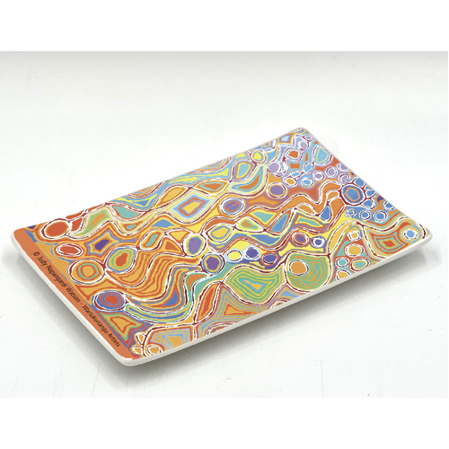 Mina Mina Jukurrpa - Better World Aboriginal Art Boxed Bone China Cake Plate