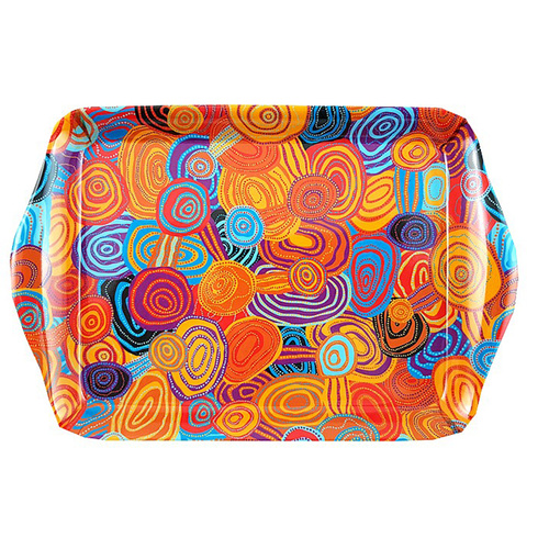Jijaka Aboriginal Art Melamine Scatter Tray Small- Firestones