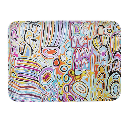 Warlukurlangu Aboriginal Art Melamine Scatter Tray - Mina Mina Jukurrpa