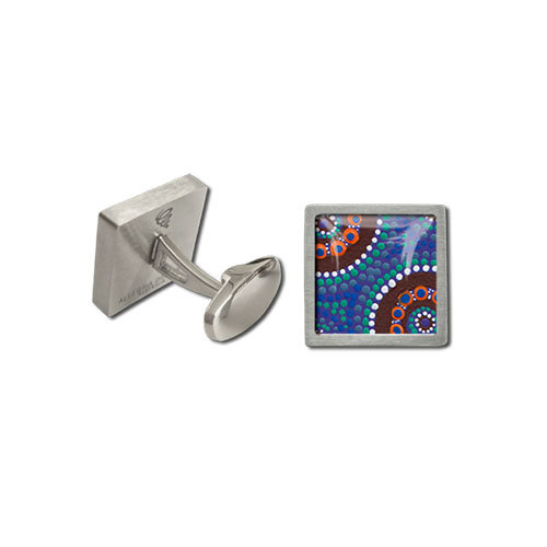 Allegria Cufflinks - Camping Around Waterholes [Shape: Square]