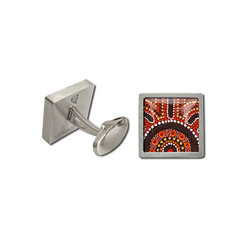 Allegria Cufflinks - Gathering Bush Food [Shape: Square]