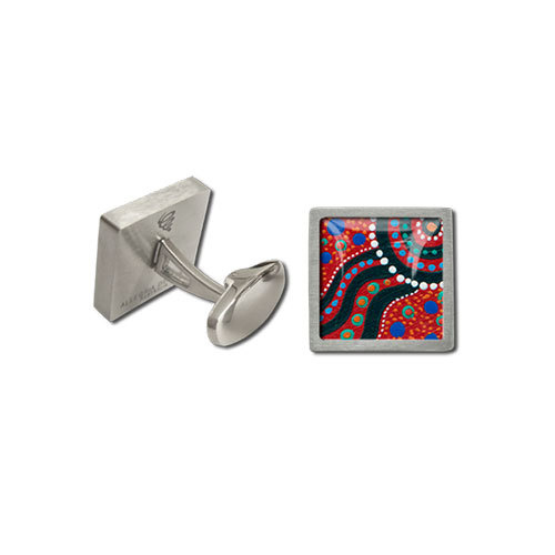 Allegria Cufflinks - Swimming After Rain [Shape: Square]