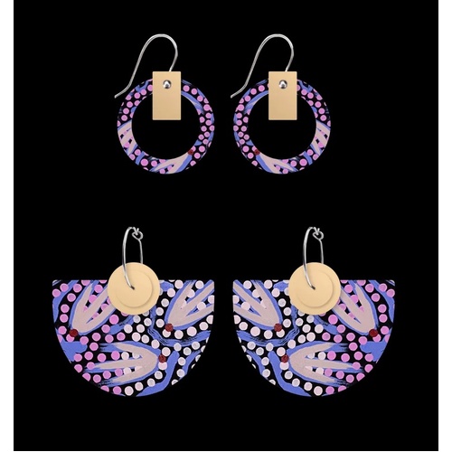Moe Moe Design Silver Alloy Bell Halo 2pce Earrings - Dreamtime