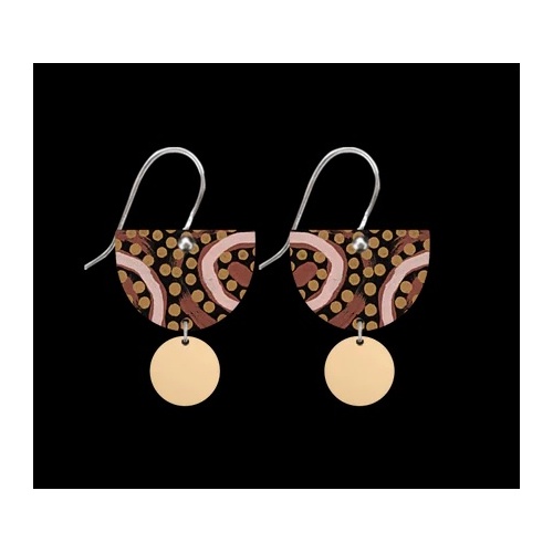 Moe Moe Design Silver Alloy Chalice Drop Earrings - Country