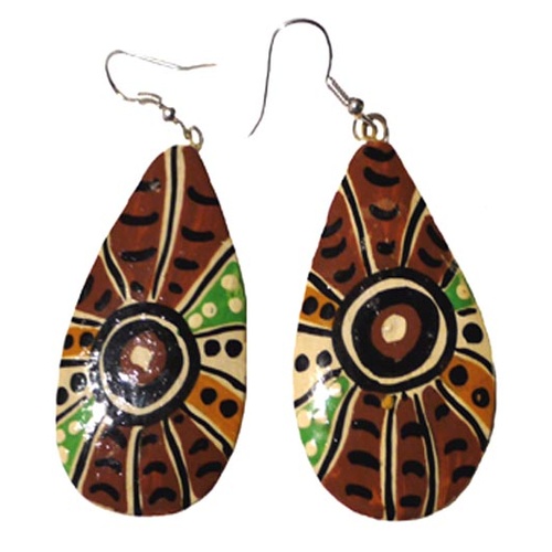 Iwantja Aboriginal Arts Lacquered Earrings - Maringka Burton 