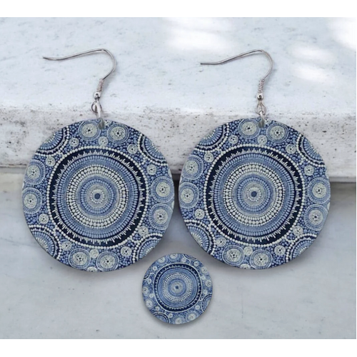 Windyigarn Aboriginal Arts Handmade Acrylic Earrings - Gan (2cms)