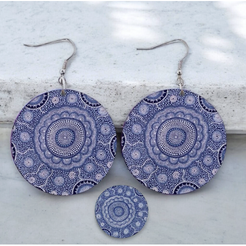 Windyigarn Aboriginal Arts Handmade Acrylic Earrings - Gulybi (2cms)