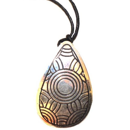 Iwantja Aboriginal Art Metal Pendant - Tjukula (Drop)