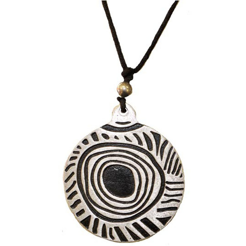 Iwantja Metal Pendant - Tjukula (Round)