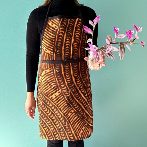 Better World Aboriginal Art Cotton Apron - Punu