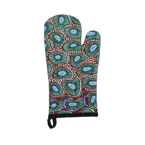 Nikki Dee Designs Aboriginal Art Oven Mitt - 	 Looking for Periwinkles