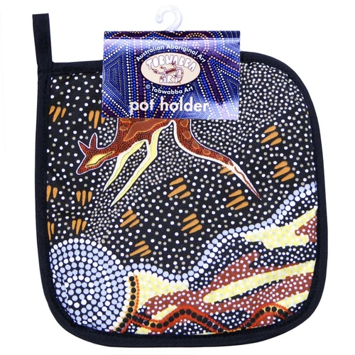 Tobwabba Aboriginal Art Pot Holder - Journey of the Coastal Kooris 