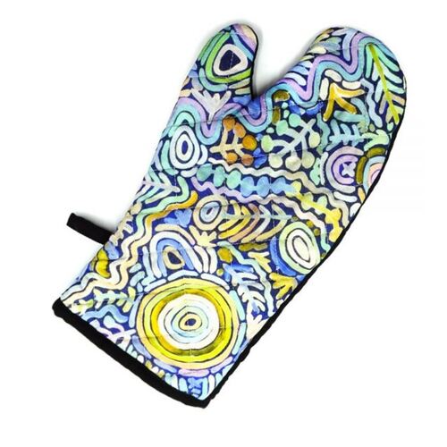 Better World Aboriginal Art Cotton Oven Mit - Ngarrindjeri Country