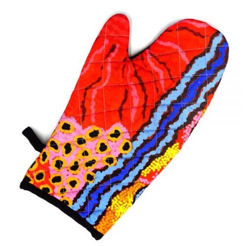 Better World Aboriginal Art Cotton Oven Mit - Family & Country