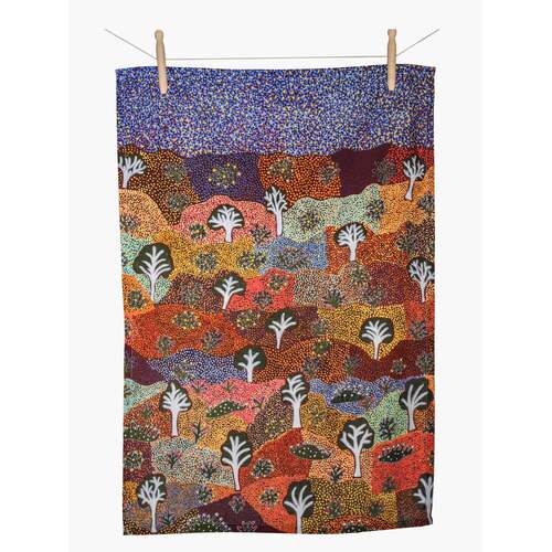 Koh Living Aboriginal Art 100% Cotton Teatowel - Bush Medicine