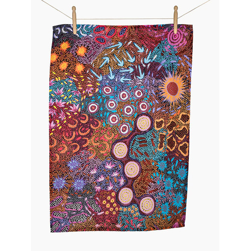 Koh Living Aboriginal Art 100% Cotton Teatowel - Women's Dreaming