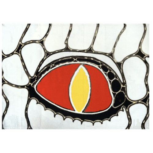 Better World Aboriginal Art Digital Print Cotton Teatowel - Yirrikipayi (Salt Water Crocodile)