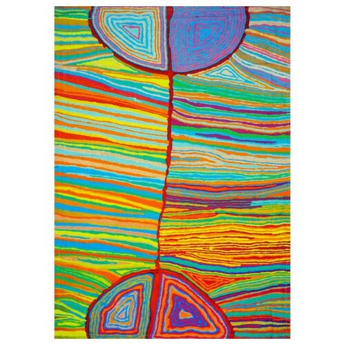 Better World Aboriginal Art Digital Print Cotton Teatowel - Snake Vine Dreaming