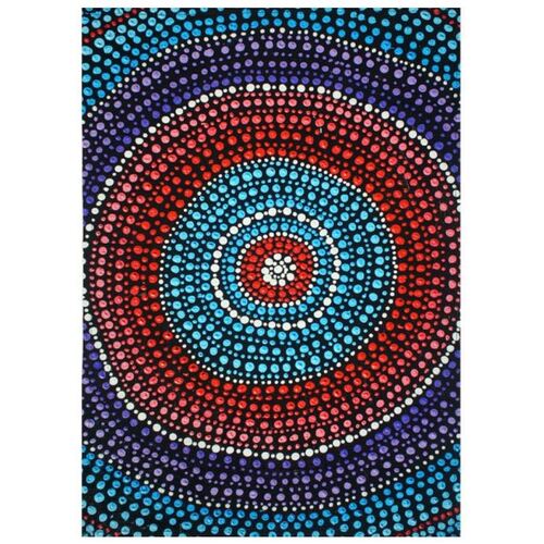 Better World Aboriginal Art Digital Print Cotton Teatowel - Waterhole