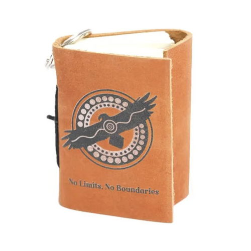 Diwana Dreaming Hand Crafted Leather Bound Mini Diary with Keyring - Eagle