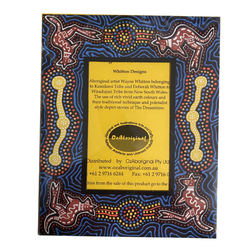 Whitton Designs Aboriginal Art Magnetic Photo Frame (18cm x 14.5cm) - Kangaroo