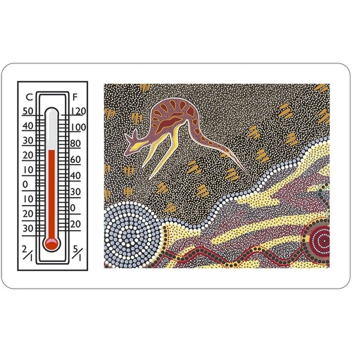 Tobwabba Aboriginal Art Thermometer Fridge Magnet - Journey of the Coastal Kooris