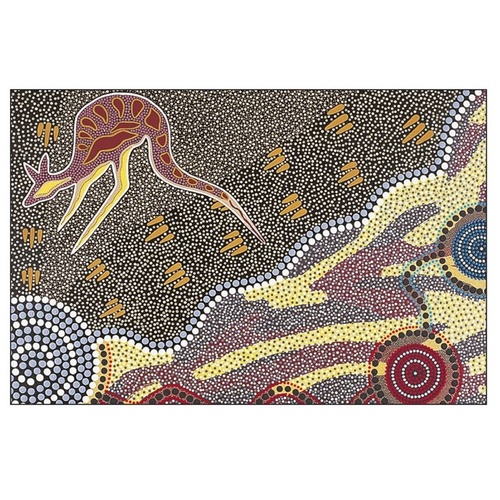 Tobwabba Aboriginal Art Fridge Magnet - Journey of the Coastal Kooris