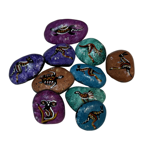 Skeenarang Booma handpainted Message Stones - Native Animals [1 only]