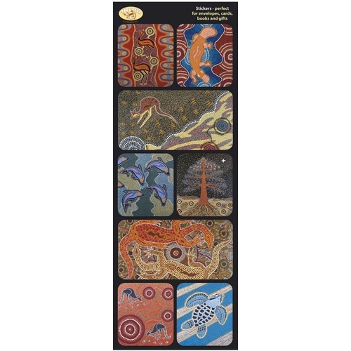 Tobwabba Aboriginal Art Sticker Set (8 mini)