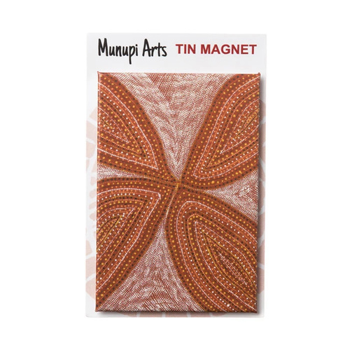 Munupi Aboriginal Art Tin Fridge Magnet - Kulama 