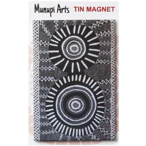 Munupi Aboriginal Art Tin Fridge Magnet - Nina Puruntatameri 2