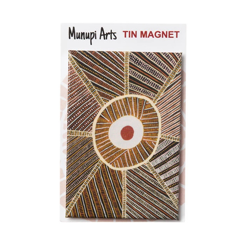 Munupi Aboriginal Art Tin Fridge Magnet - Kulama Design