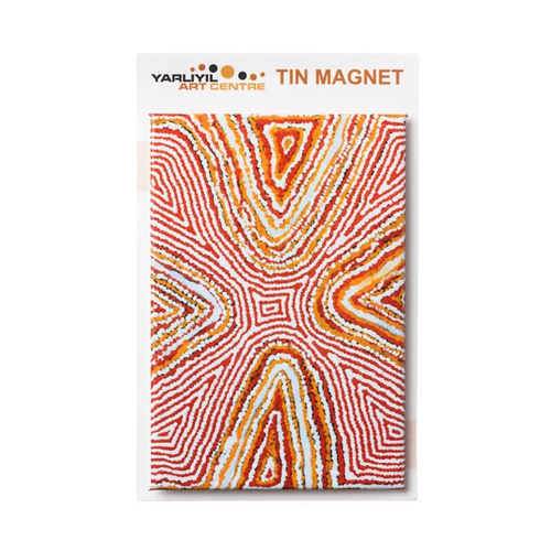 Yarliyil Aboriginal Art Tin Fridge Magnet - Patterns for Ceremony