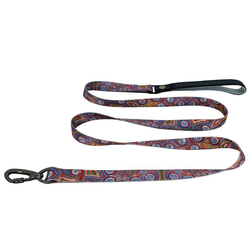 Utopia Aboriginal Art Design Dog Leash/Lead - Atwakeye (Bush Orange) [size: Large]