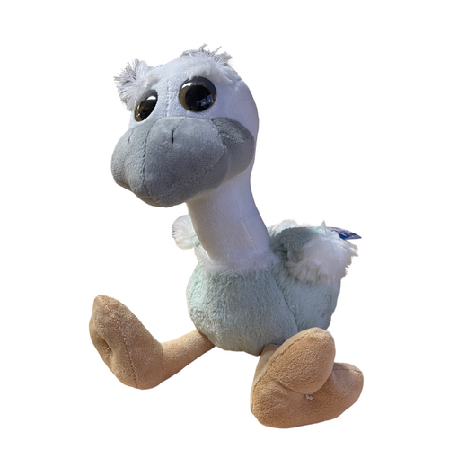 Dinki Di Plush Toy - Grey & White Sitting Emu (25cm)