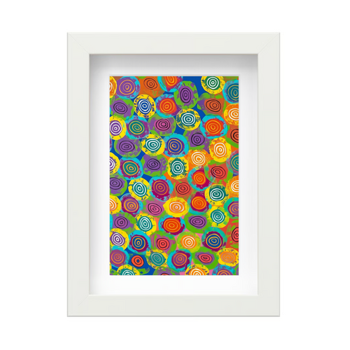 Framed Aboriginal Art PRINT (13cm x 18cm) - Didgeridoo Dreaming 2
