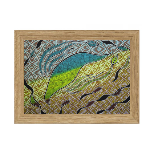 Framed Aboriginal Art PRINT (13cm x 18cm) - Leaf Dreaming