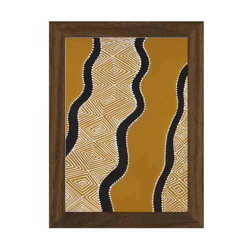 Framed Aboriginal Art PRINT (13cm x 18cm) - Murra Murra Dreaming
