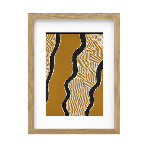 Framed Aboriginal Art Print [40cm x 30cm] - Murra Murra Dreaming
