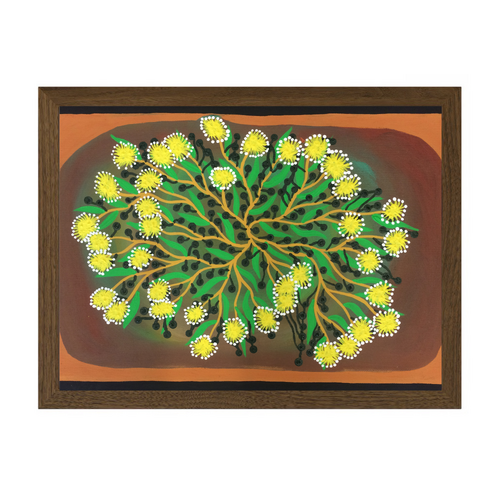 Framed Aboriginal Art Print [40cm x 30cm] - Wild Orange