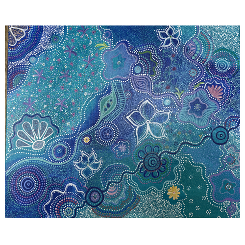 Maree Bradbury Aboriginal Art Stretched Canvas (50cm x 60cm) - In My Secret Garden