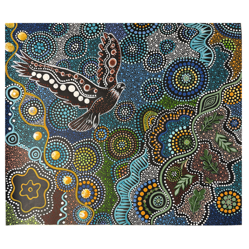 Maree Bradbury Aboriginal Art UNStretched Belgian Linen Canvas (55cm x 49cm) - Maliyan