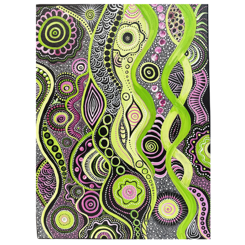 Maree Bradbury Aboriginal Art Stretched Canvas (45cm x 60cm) - Women on Country