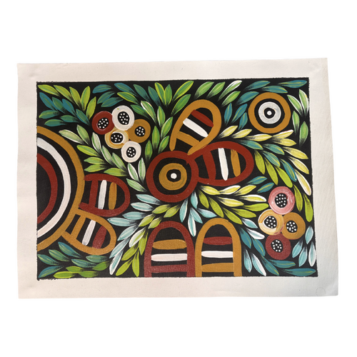 Raintree Aboriginal Art UNStretched Canvas (60cm x45cm) - Body Painting (Awelye)