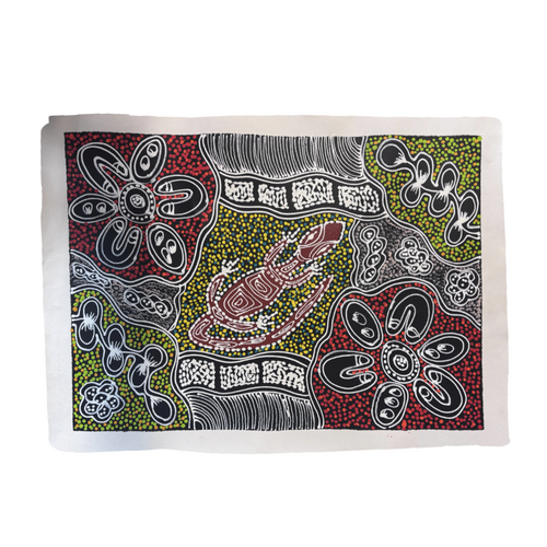 Raintree Aboriginal Art UNStretched Canvas (60cm x 45cm) - Bush Tucker