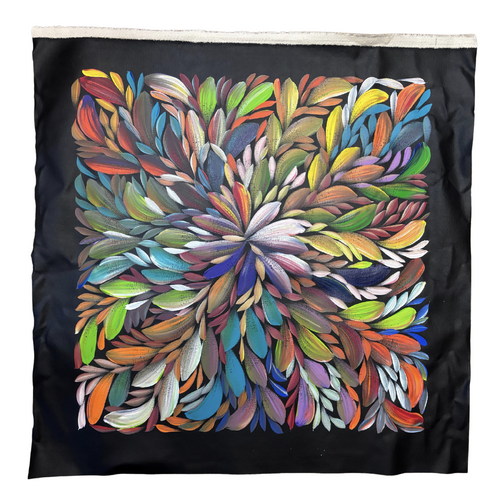 Raintree Aboriginal Art UNStretched Canvas [72cm x 72cm] - Bush Medicine Leaves, Healing Leaves (Multi)